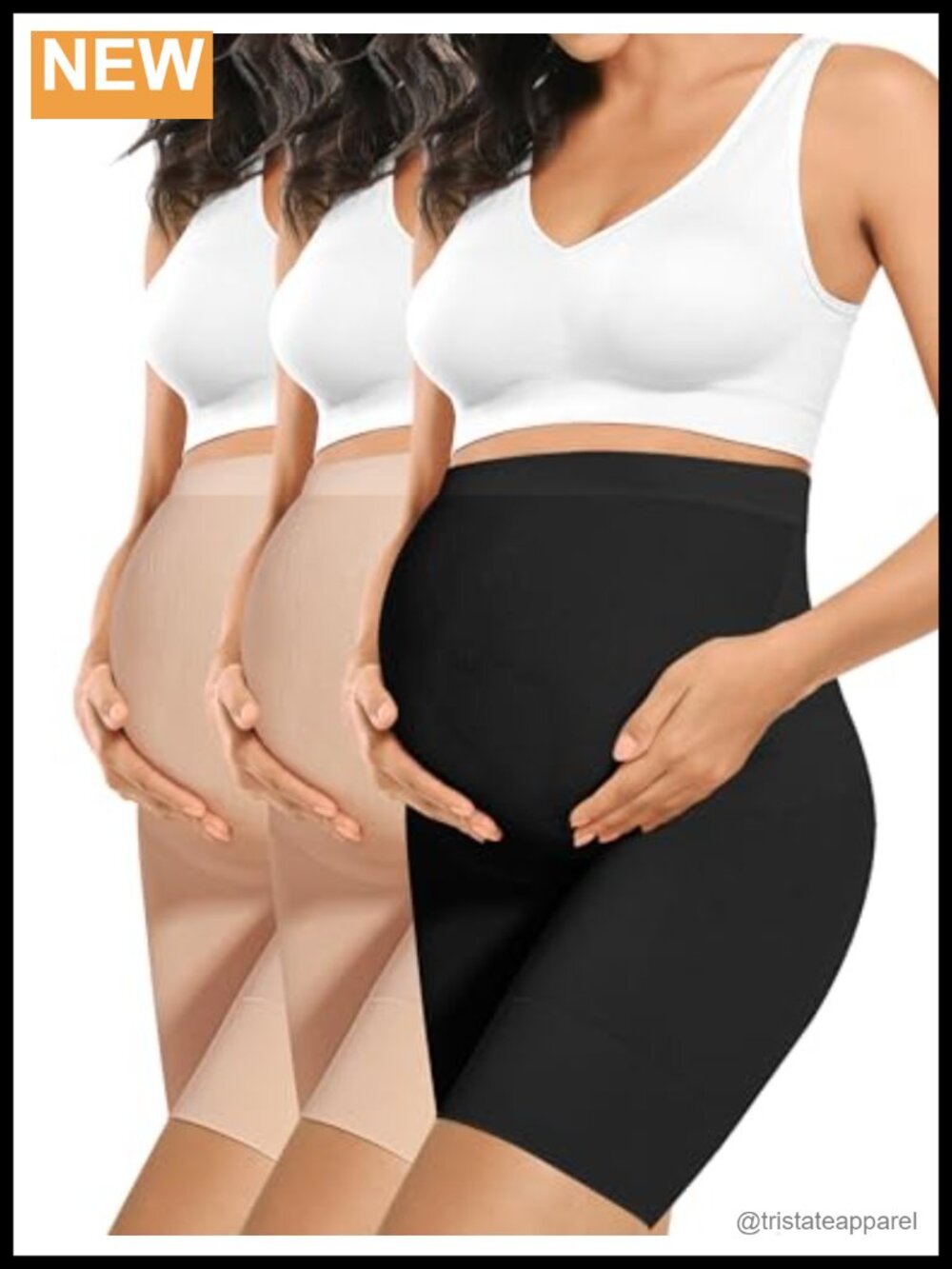 Seamless Maternity Shapewear High Waisted Mid-Thigh Pregnancy Underwear